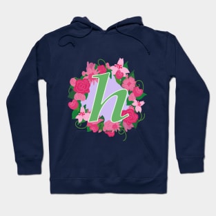 Monogram H, Personalized Floral Initial Hoodie